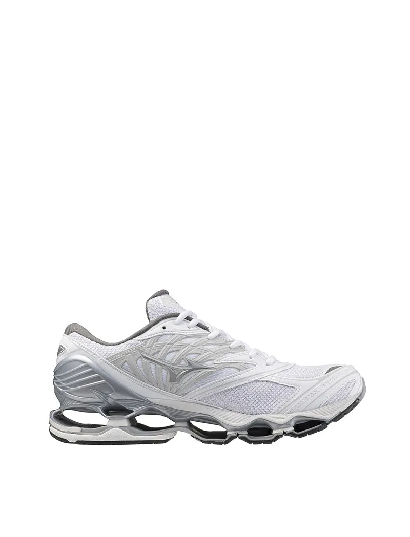 Mizuno Womens Wave Prophecy LS White / Silver / Harbor Mist