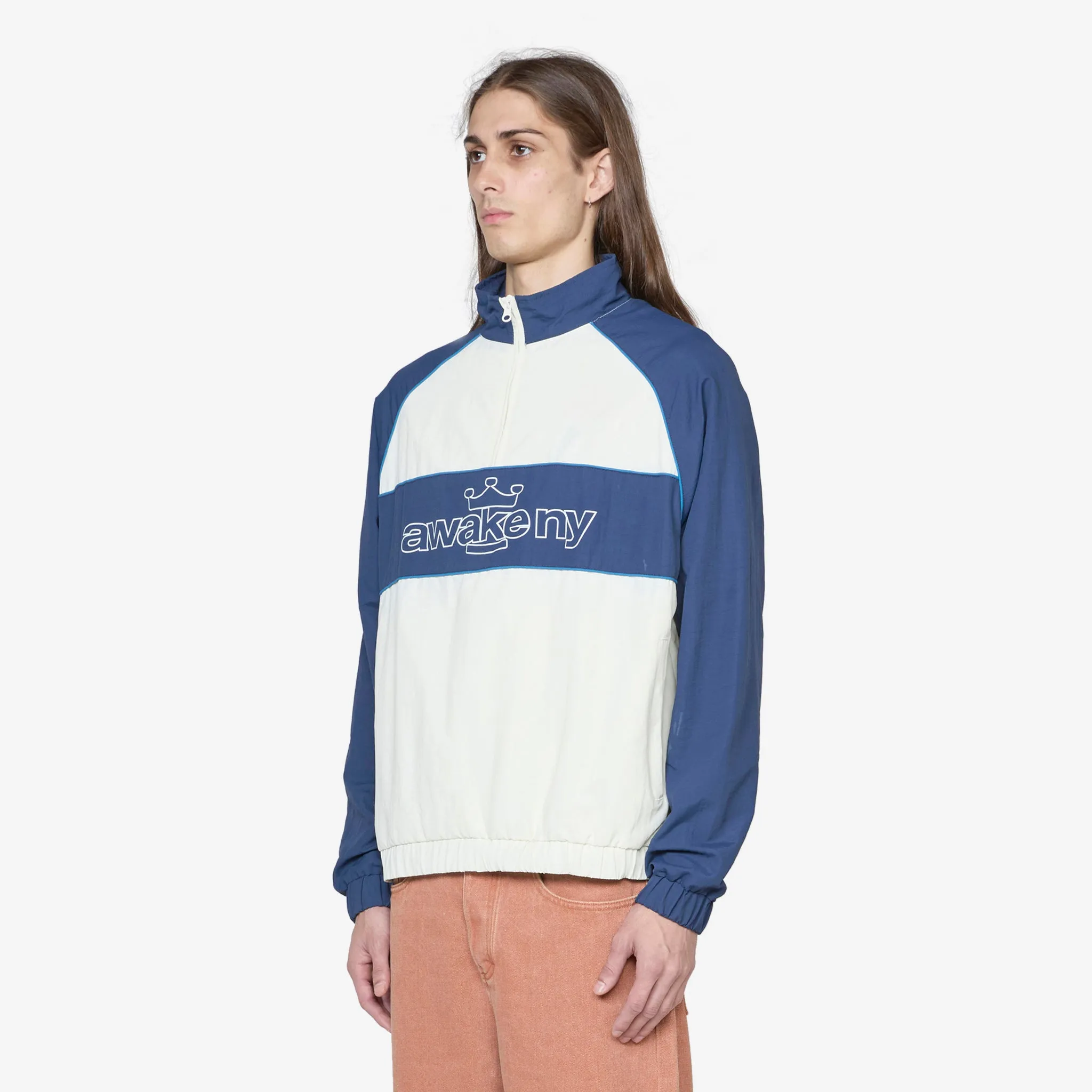 Nylon Quarter Zip Off White