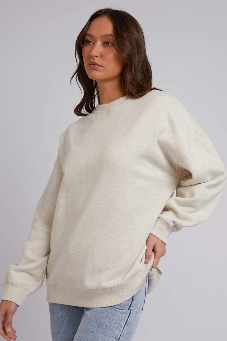 Oversized Oatmeal Crew Sweatshirt