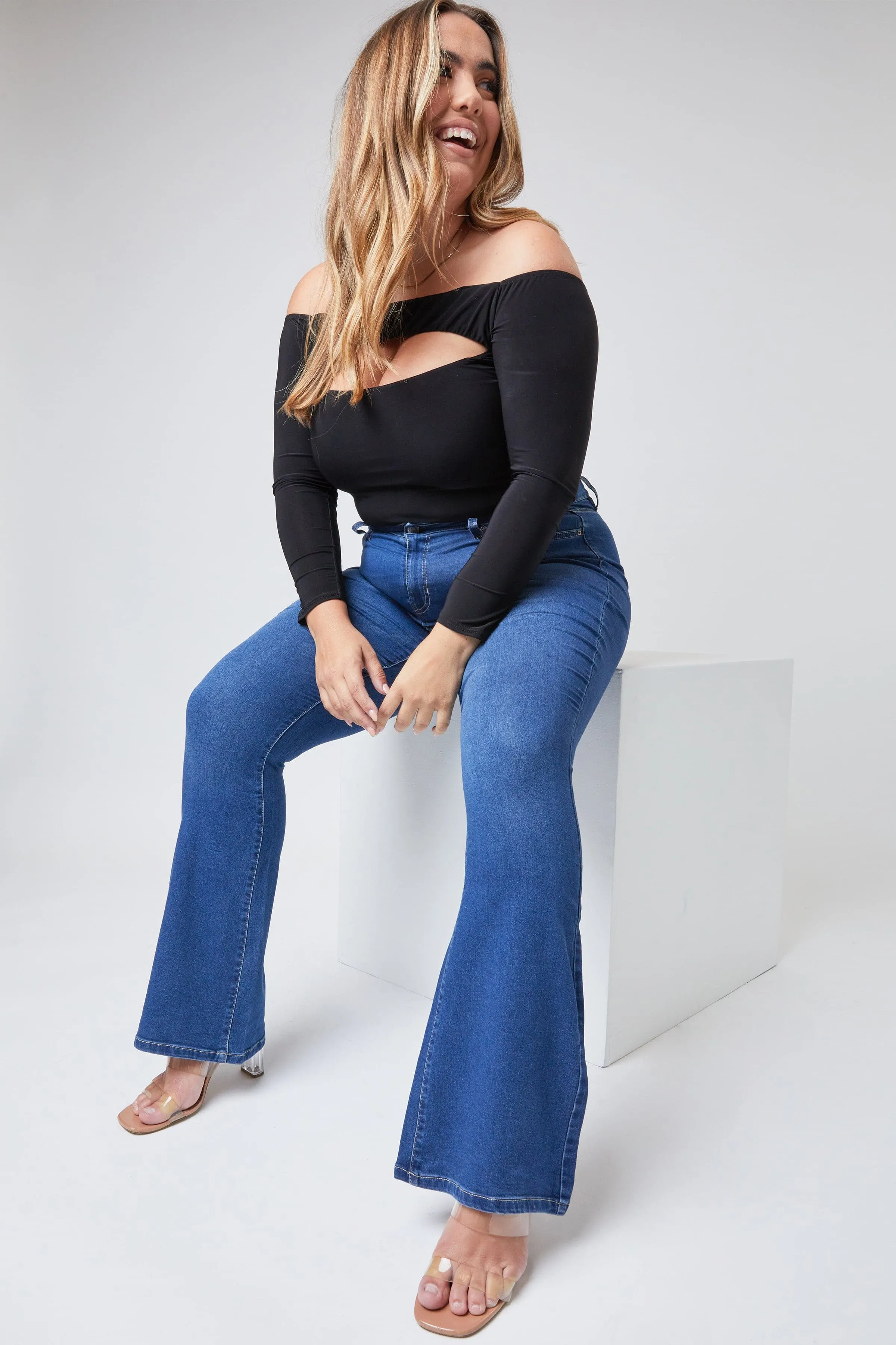 Plus Size Women's Essential HyperDenim Flare Jeans