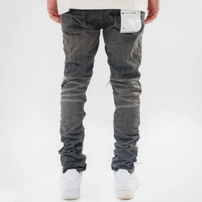 Purple Brand Grey Dirty Blowout Jean (Grey Wash) P002-GEB