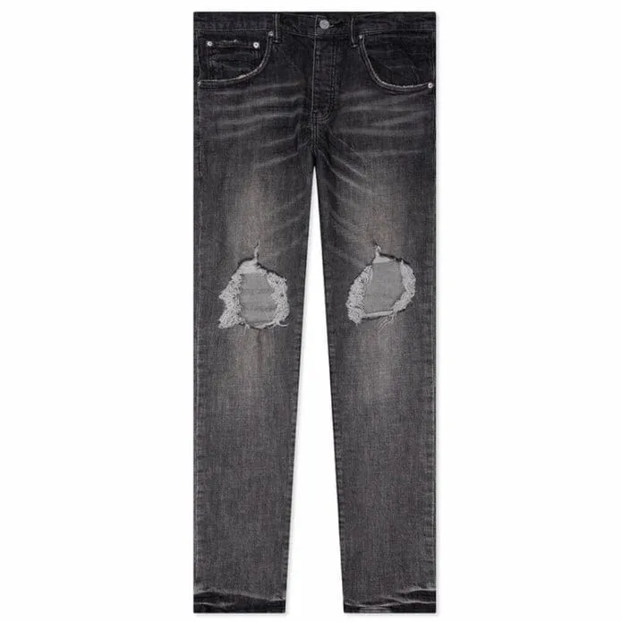 Purple Brand Grey Dirty Blowout Jean (Grey Wash) P002-GEB