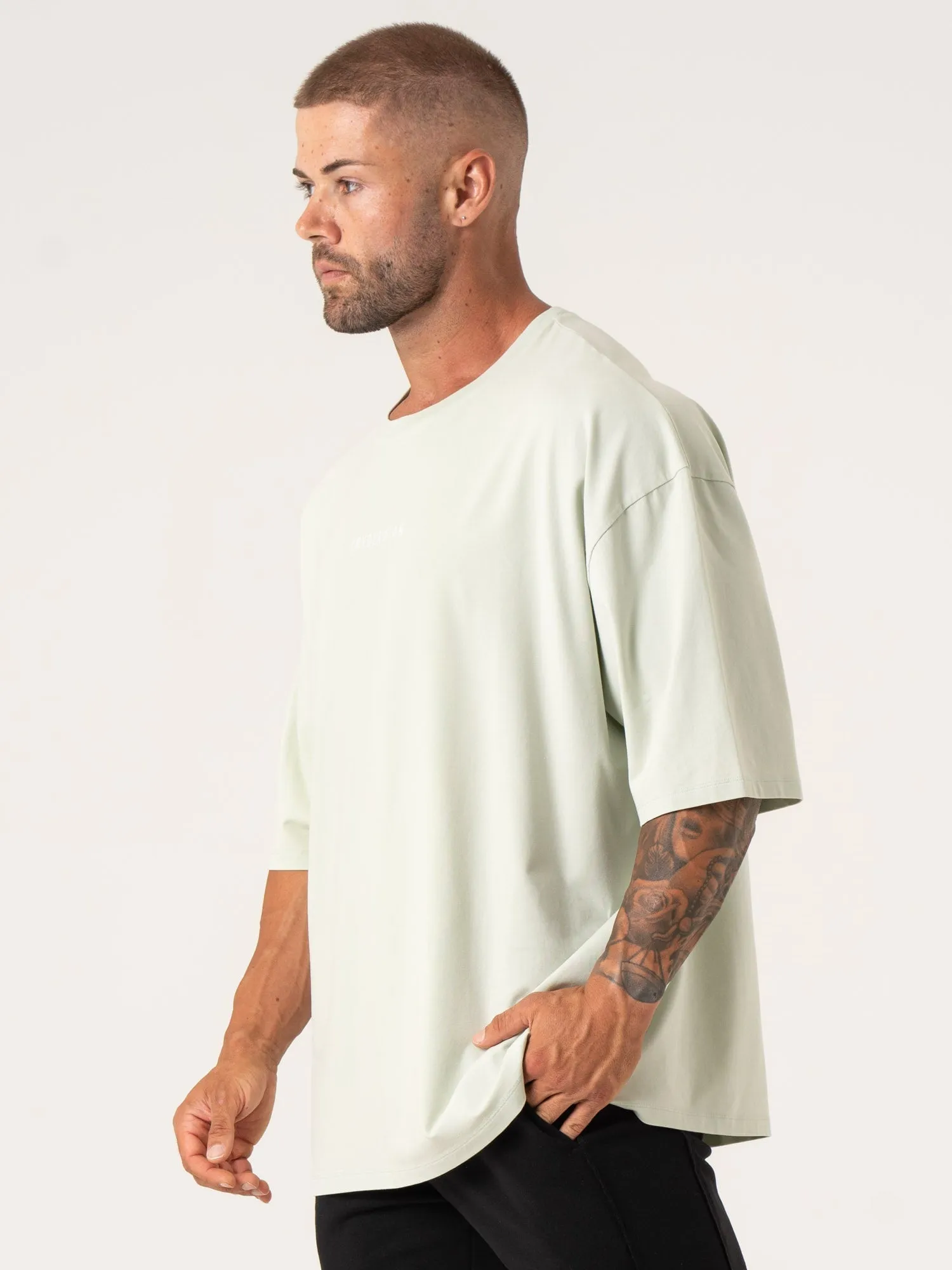 Pursuit Oversized T-Shirt - Spearmint Stonewash