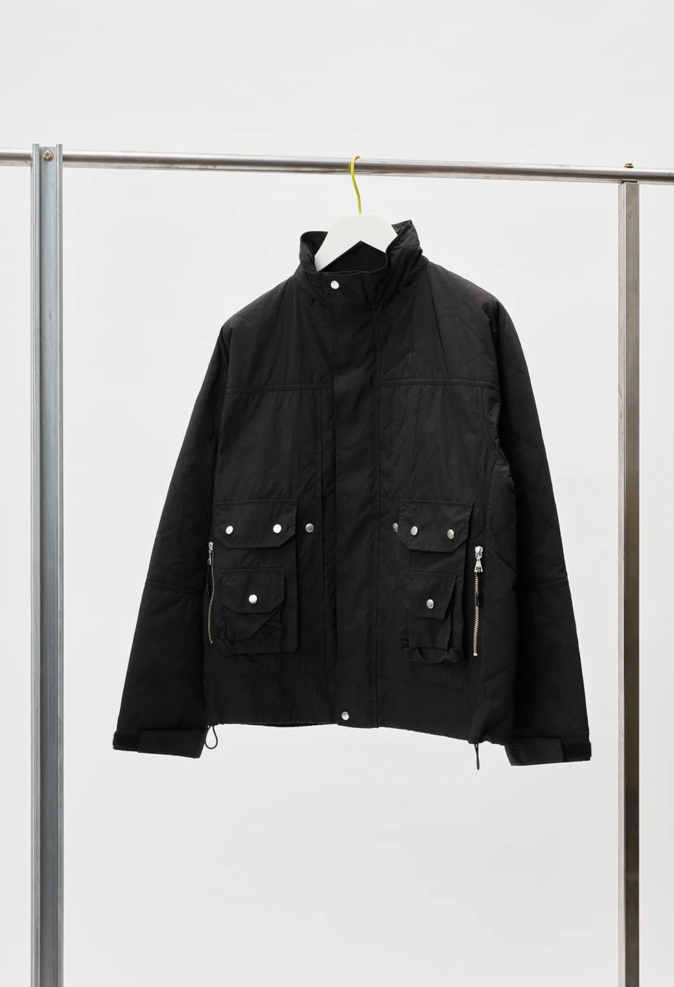 Quilted Nylon Hunting Jacket / Black