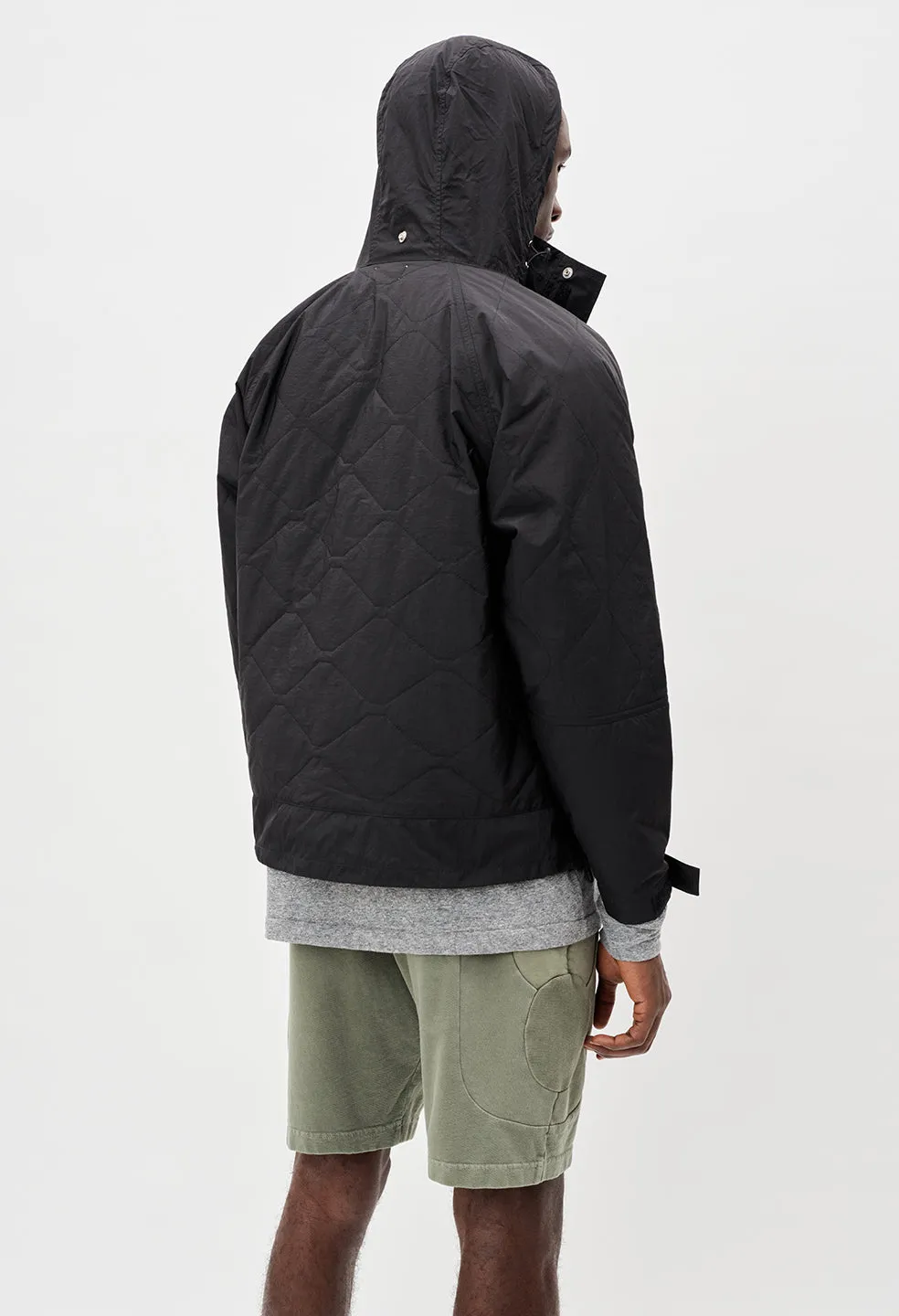 Quilted Nylon Hunting Jacket / Black