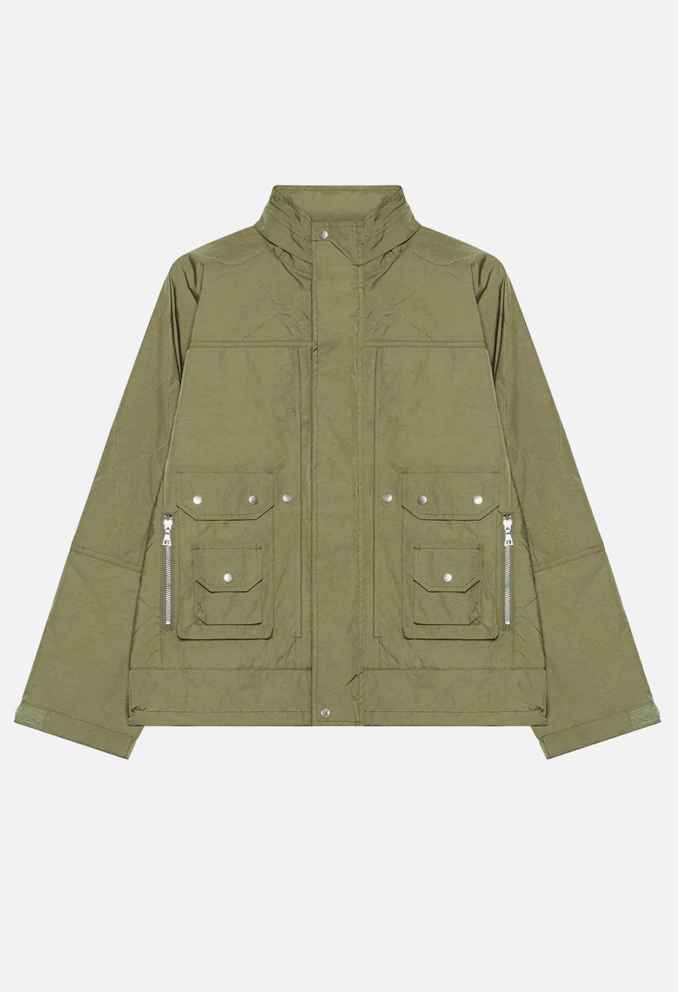 Quilted Nylon Hunting Jacket / Olive