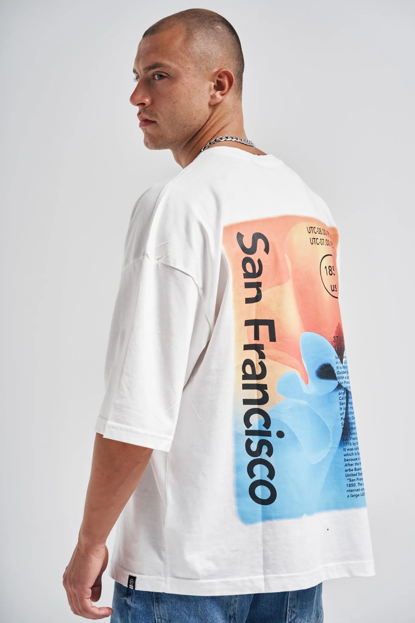 San Francisco Oversized Tee White