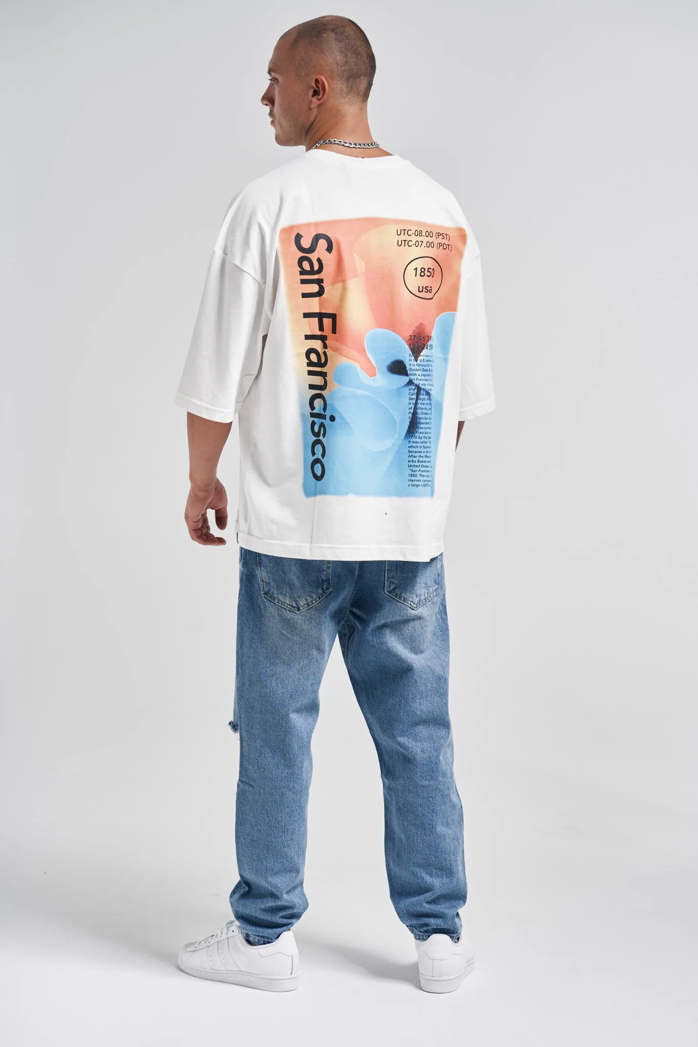 San Francisco Oversized Tee White