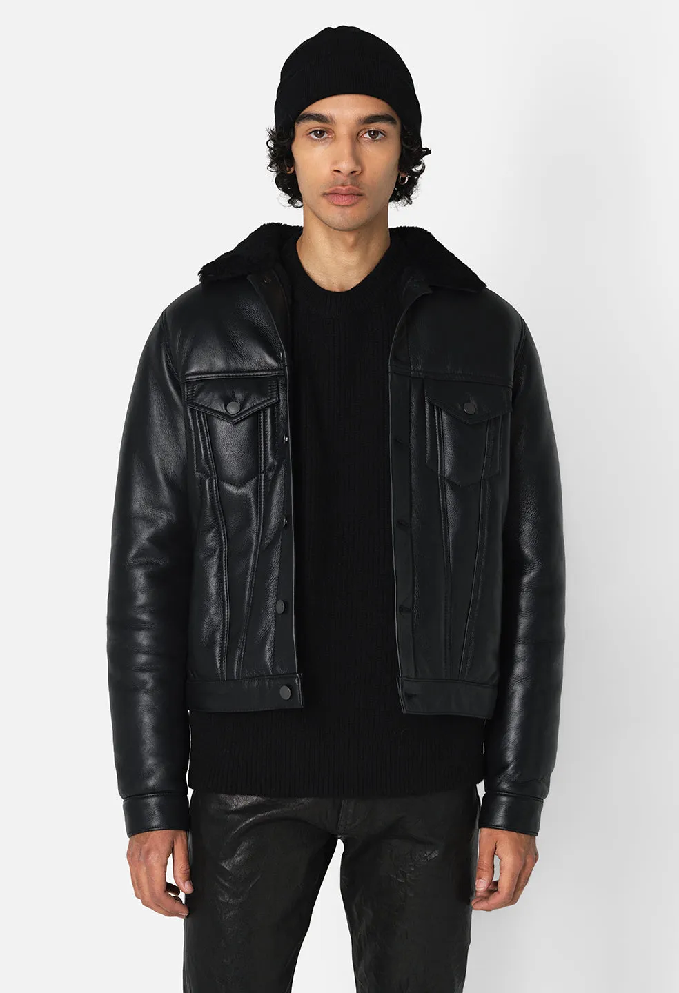 Shearling Thumper Jacket / Black