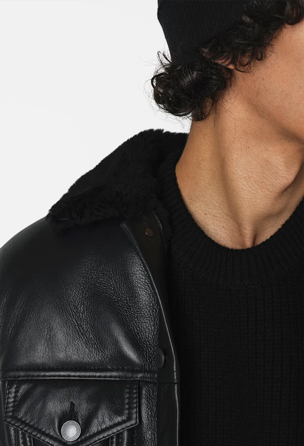 Shearling Thumper Jacket / Black