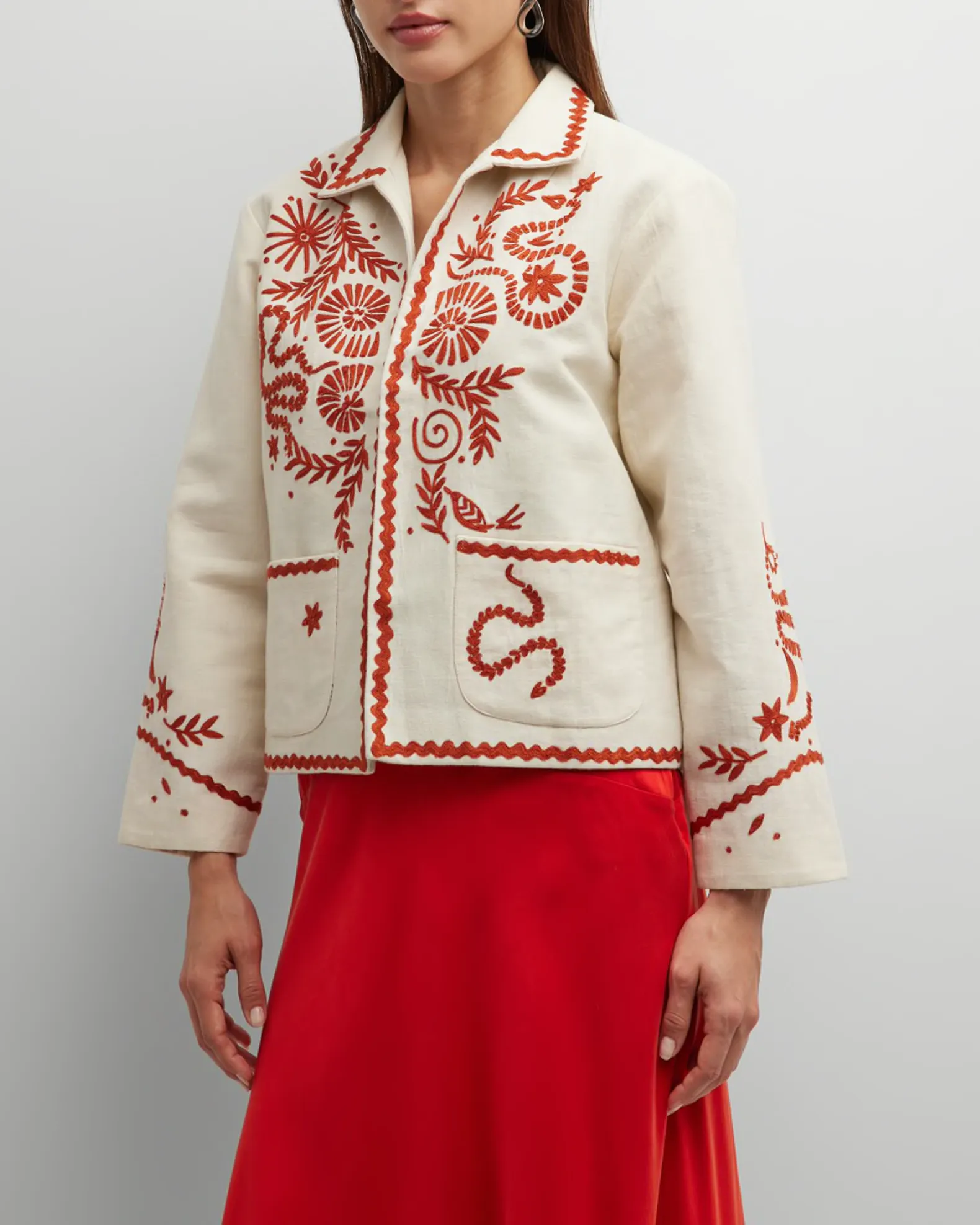 Snake & Snail Embroidered Jacket