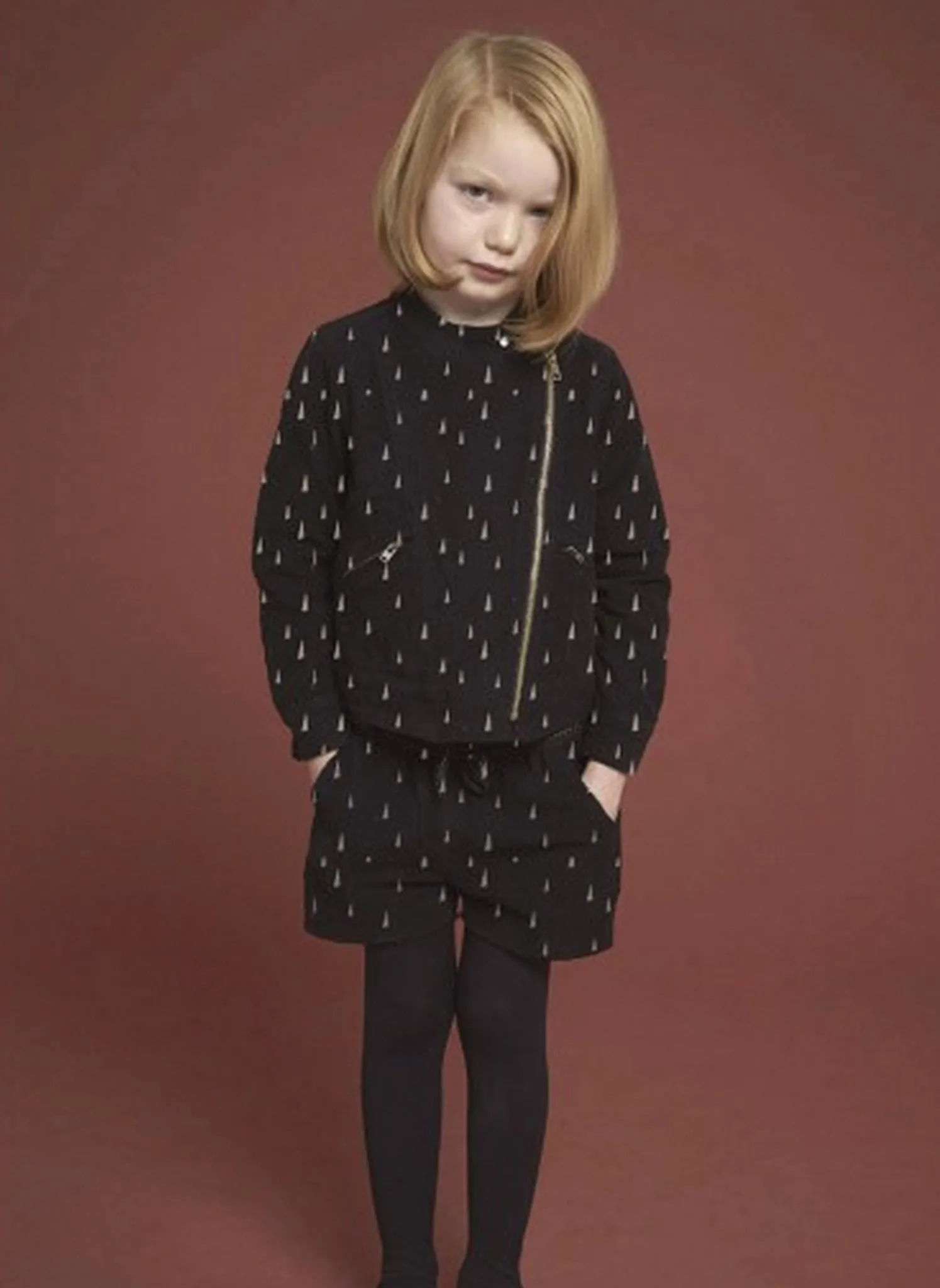 Soft Gallery Marina Jacket in Jet Black Arbre Print