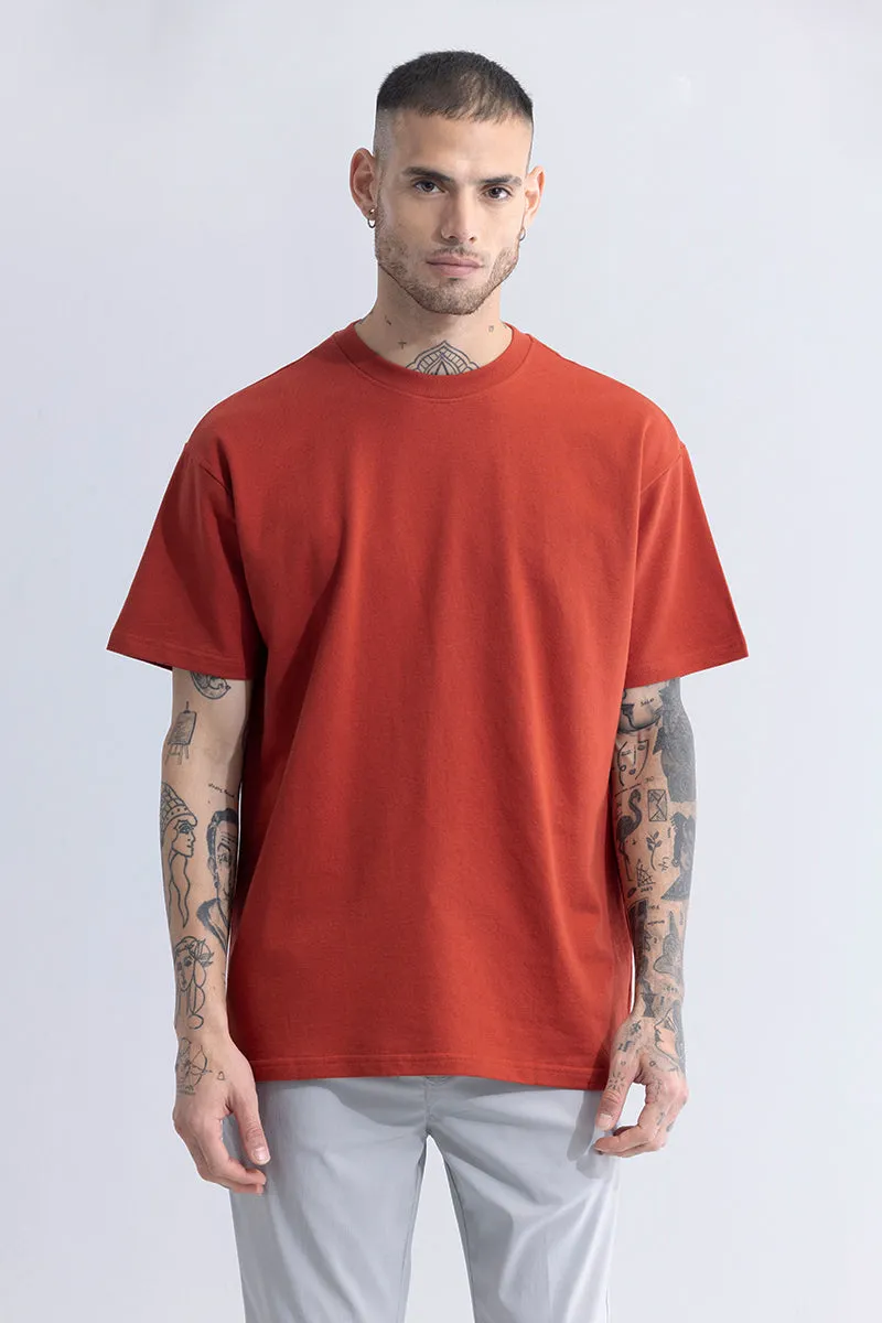 Solitude Rustic Orange Oversized T-Shirt