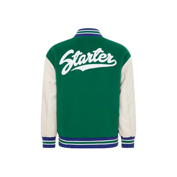 Starter College jacket for children and teenagers Varsity jacket 1103 UB ST green