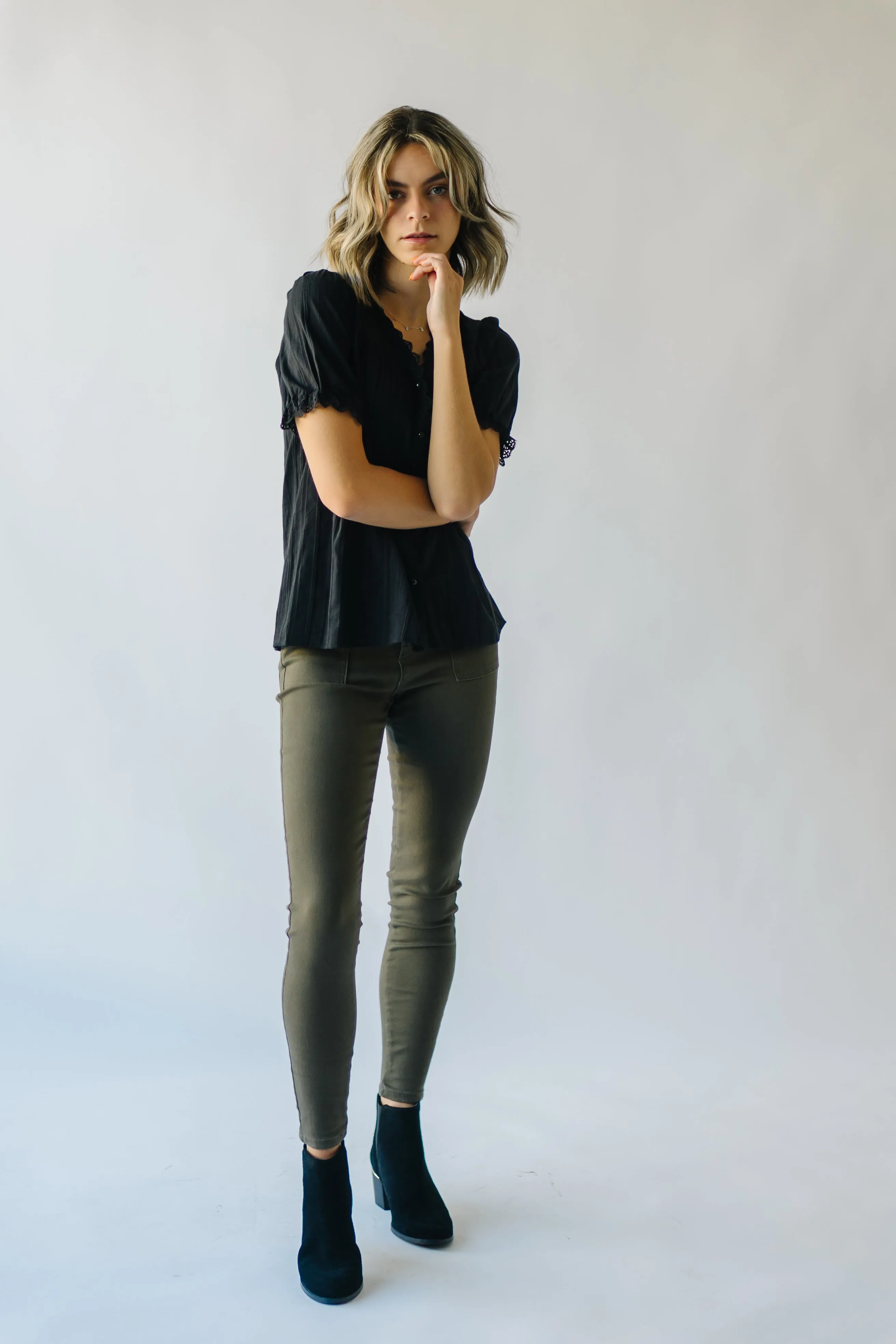 The Balto High Rise Skinny Jean in Olive