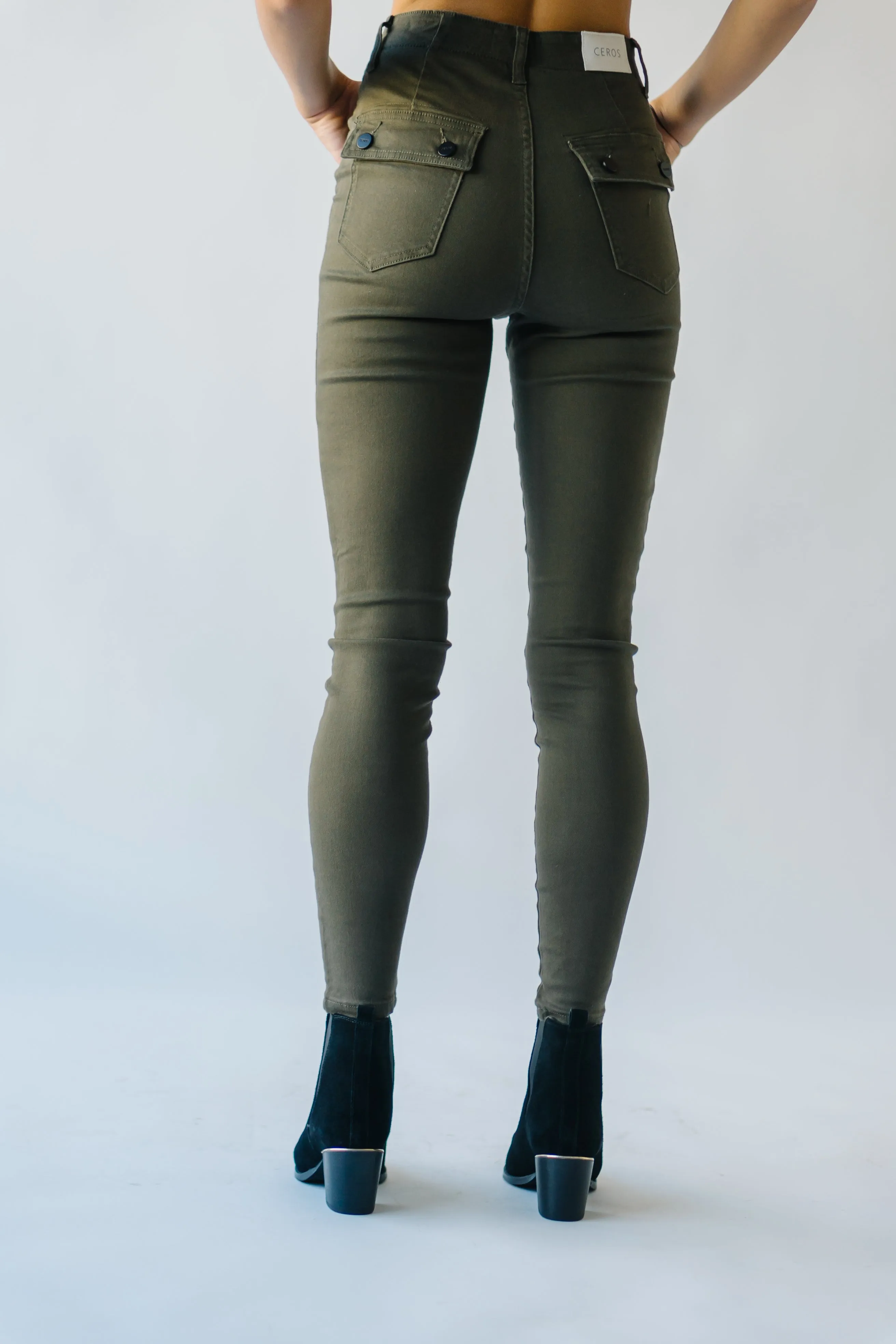 The Balto High Rise Skinny Jean in Olive