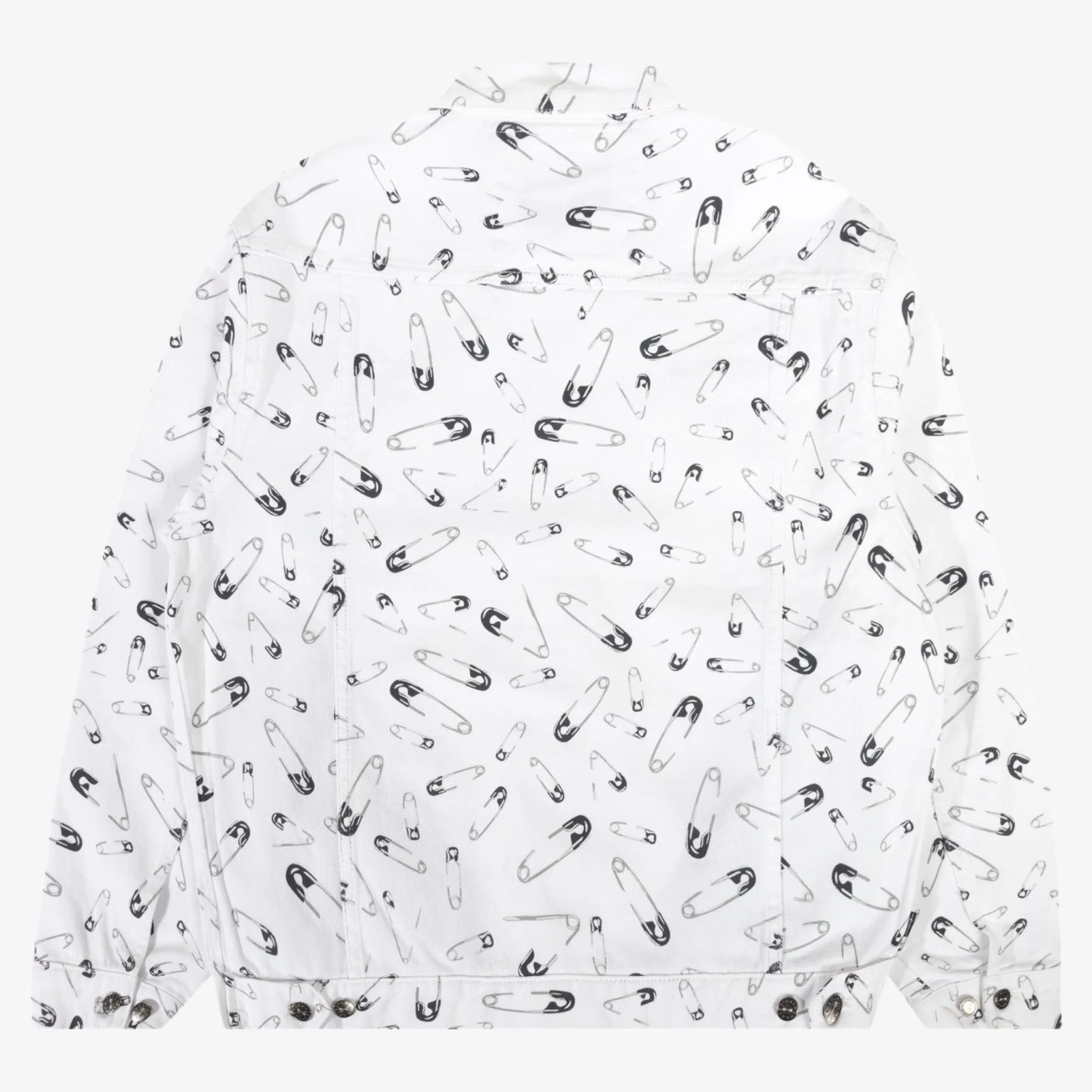 The Hundreds 'Adam Bomb Pins' Trucker Jacket White