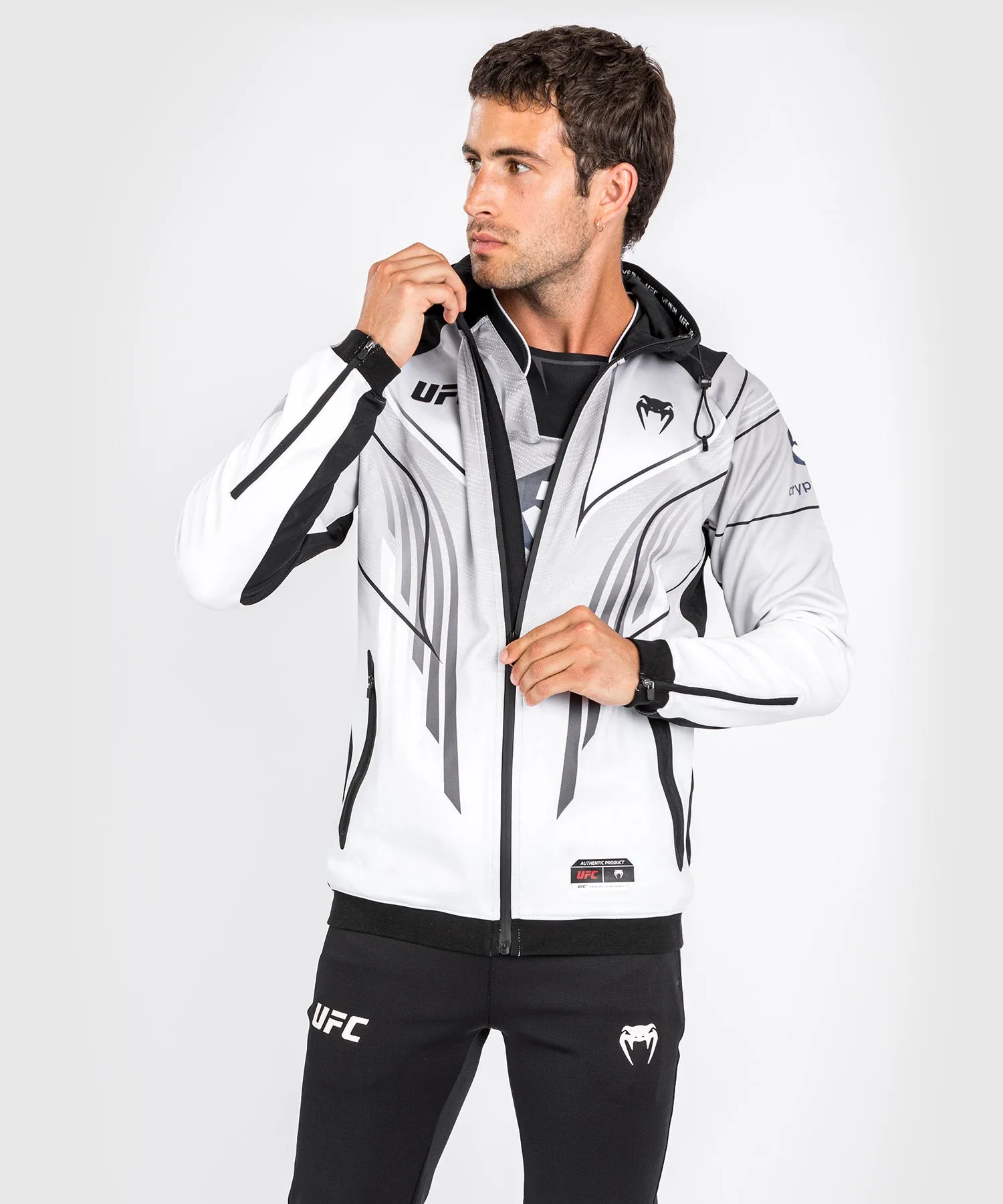 UFC Venum Authentic Fight Night 2.0 Kit by Venum Men's Walkout Hoodie - White