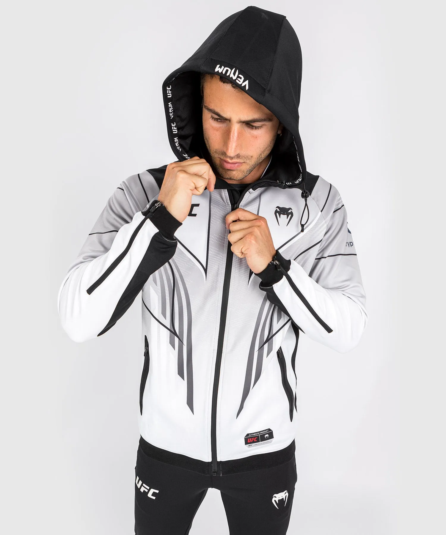 UFC Venum Authentic Fight Night 2.0 Kit by Venum Men's Walkout Hoodie - White