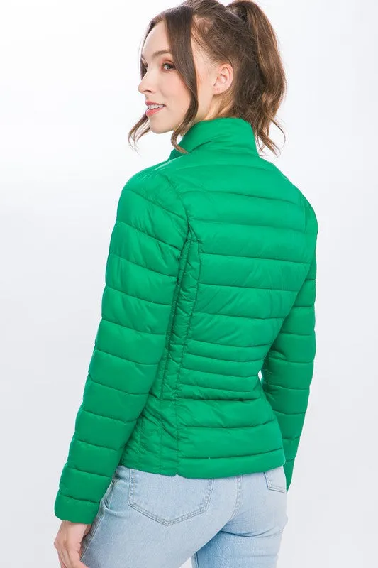 Ultra Lightweight Padded Thermal Zip Up Jacket