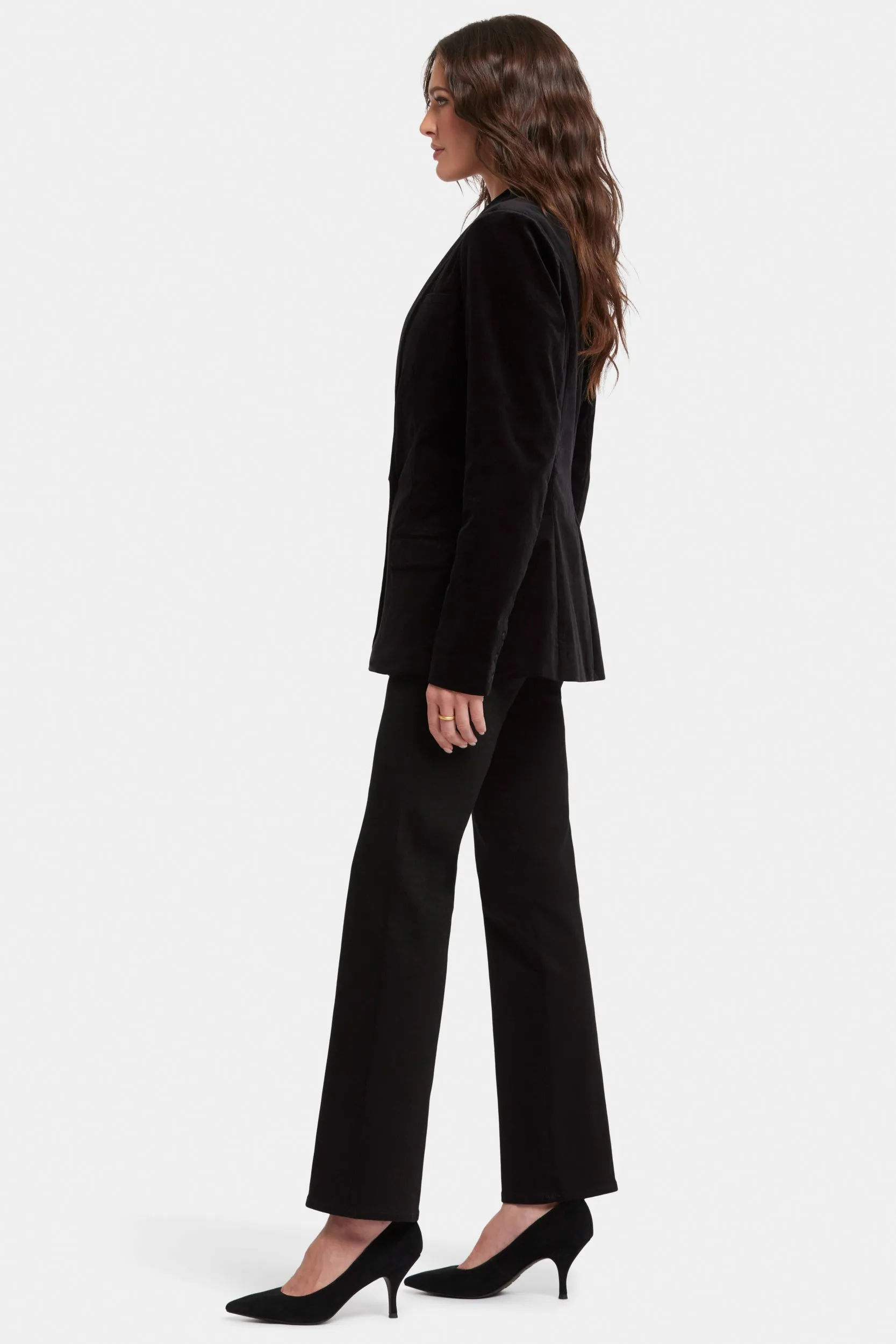 Velveteen Tuxedo Jacket | Black