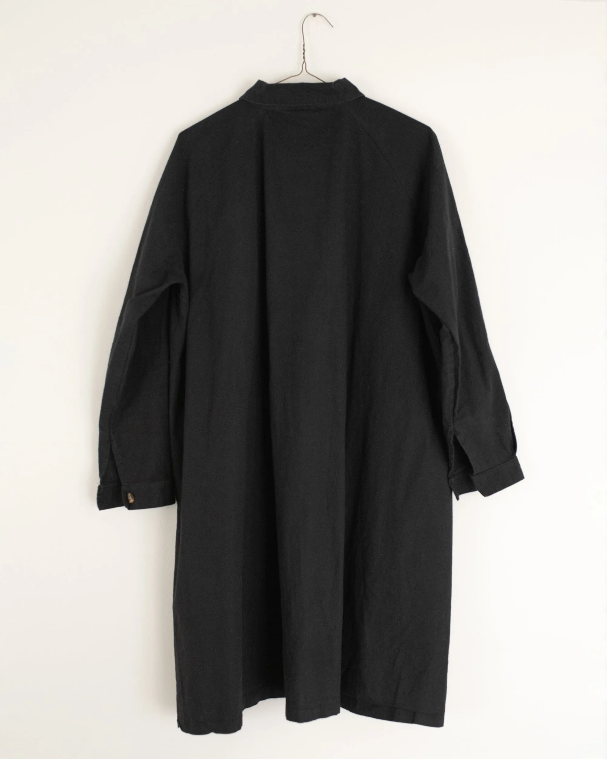 Vintage Charcoal Oversized Linen Shirt (S-L)