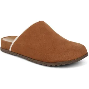 Vionic Womens Arlette Suede Faux Fur Lined Mules