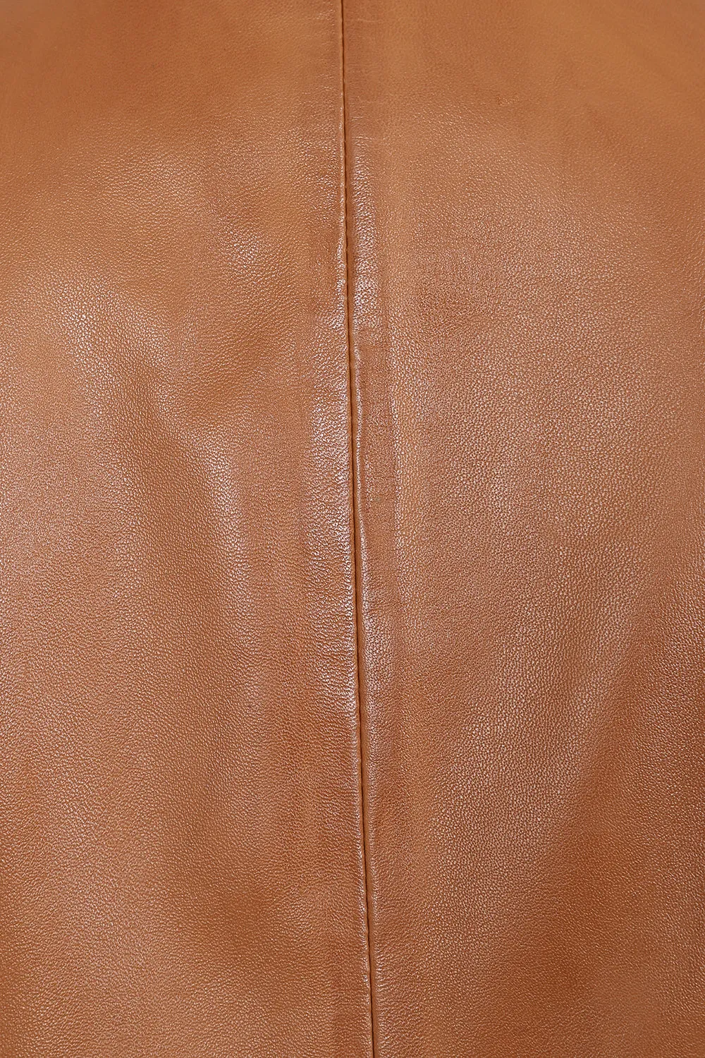 Women's Classic Tan Real Leather Jacket - DEBBIE