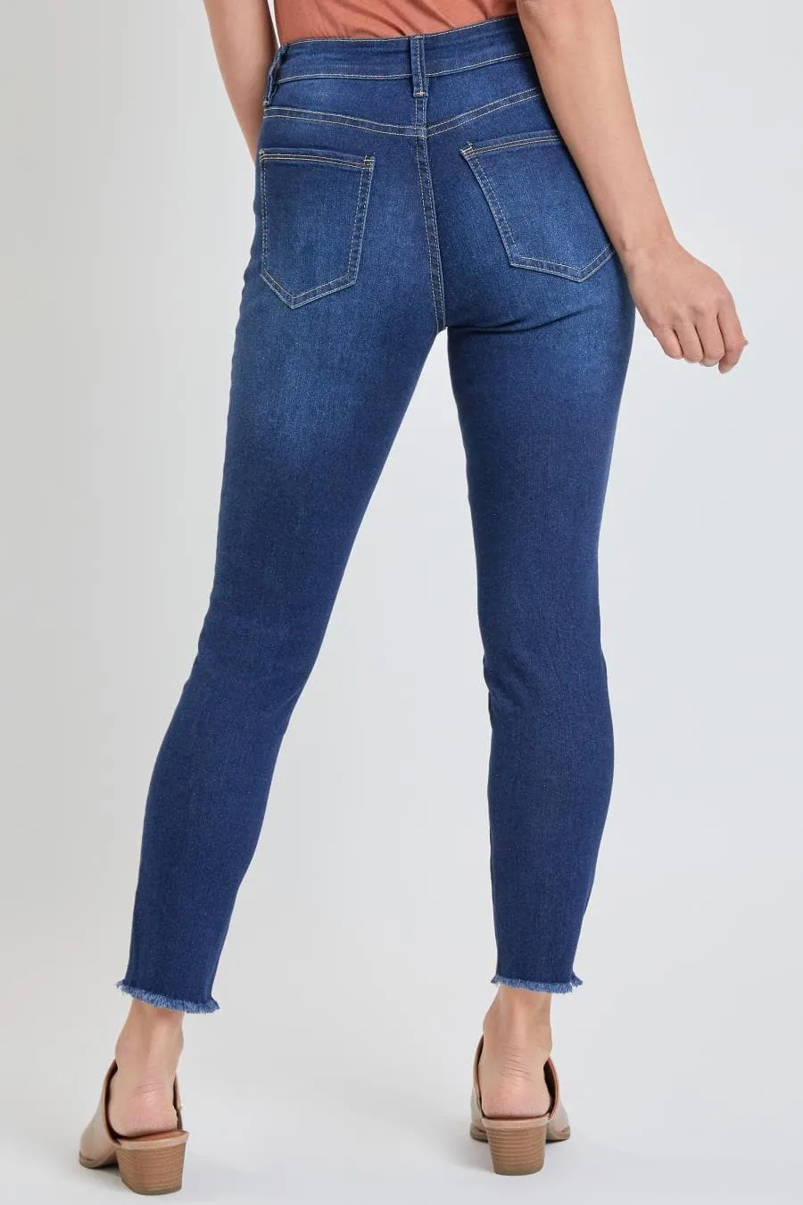 Women's Exposed 4 High Rise Button Skinny Ankle Sustainable Jeans