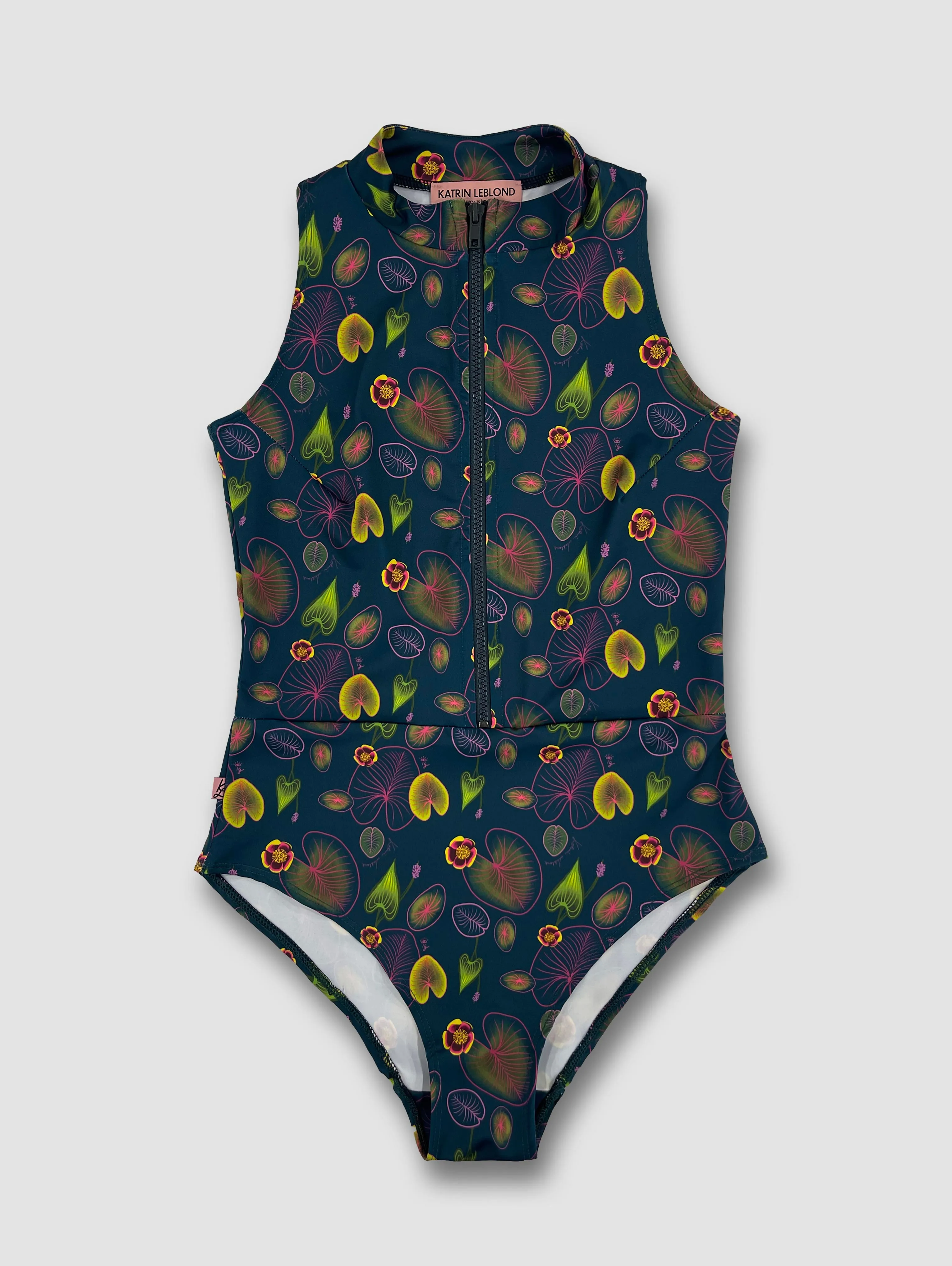 Zip Swimsuit - Lily-Pad