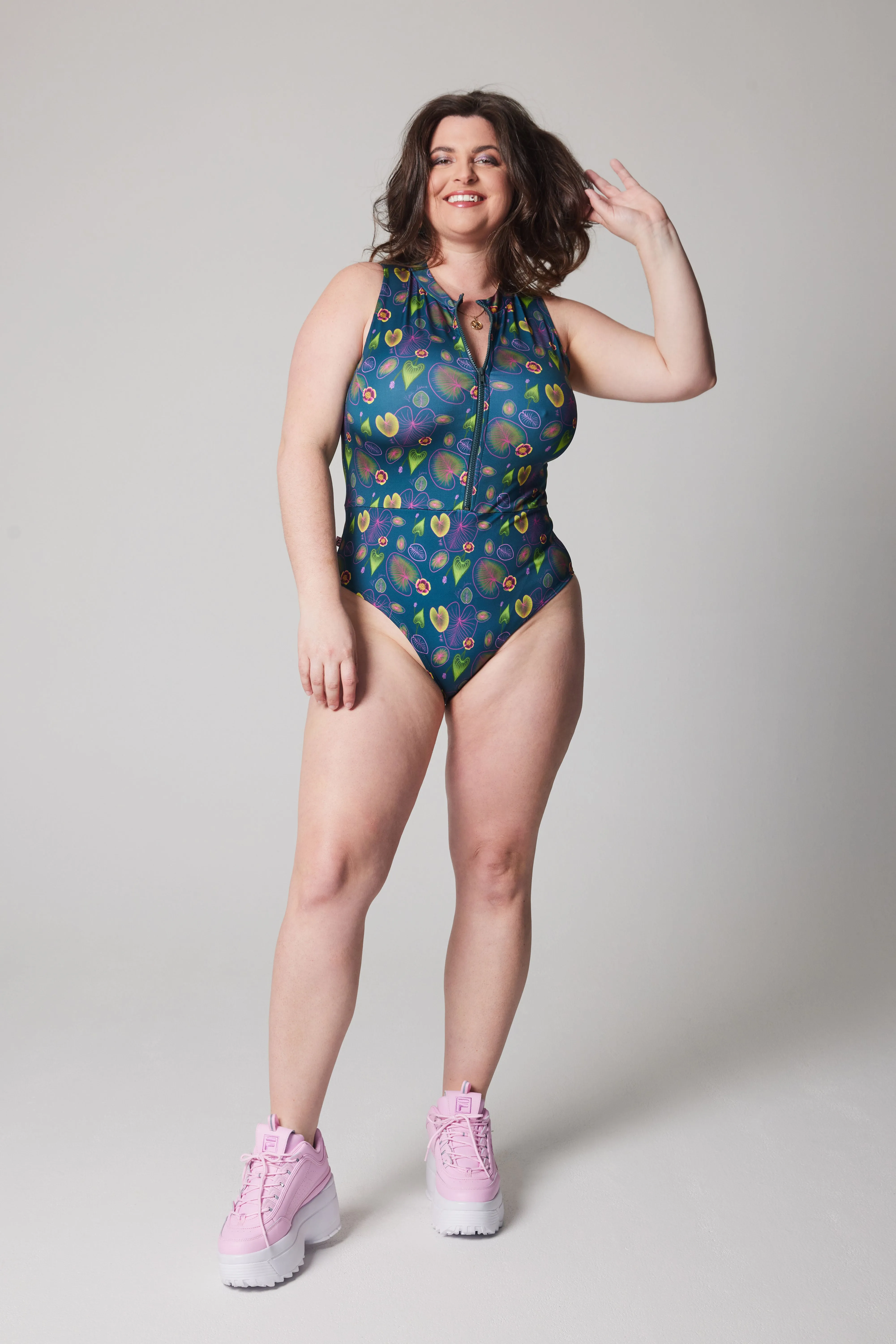 Zip Swimsuit - Lily-Pad